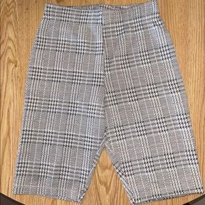 Urban Outfitters Plaid Biker Shorts